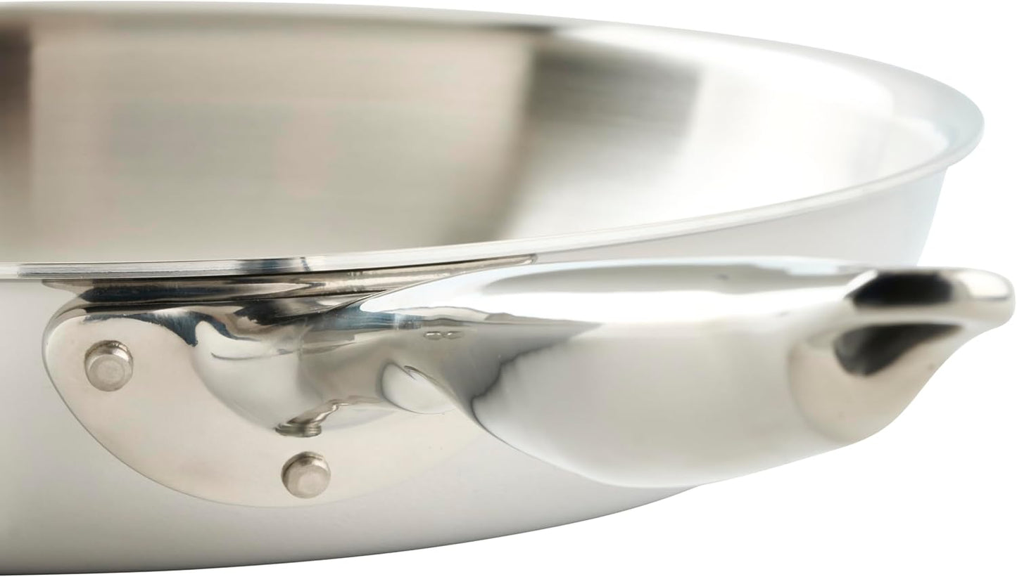 WINCO Tri-Ply Frying Pan, Silver