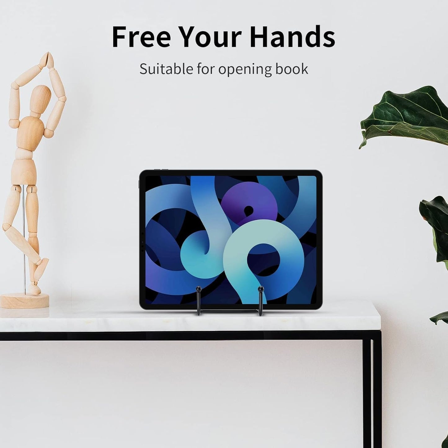 Kruodop 3 Pack 8 Inch Plate Stands for Display, Plate Holder Display Stand, Picture Frame Stand Black Metal Frame Holder Stands for Book,Small Easel,Decorative Plate,Photo and Platter,Tabletop Art