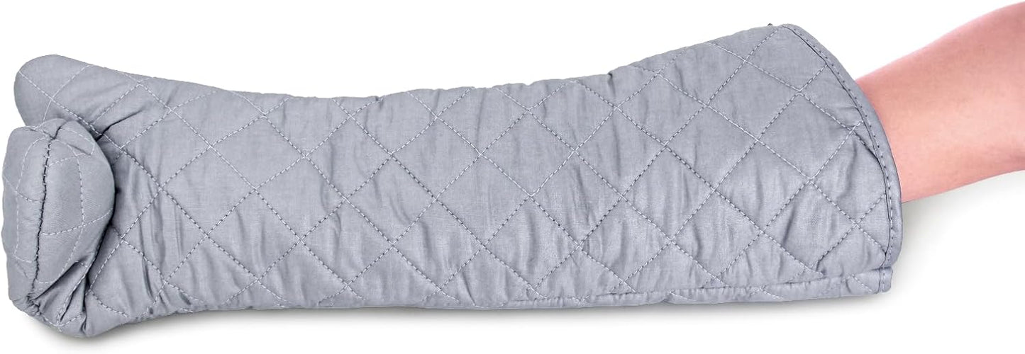 2 Pairs 24 Inch Extra Extra Long Oven Mitts Heat Resistant Cotton Lining Oven Thick Gloves Kitchen Food Service Mittens for Pot Holders Cooking Baking BBQ