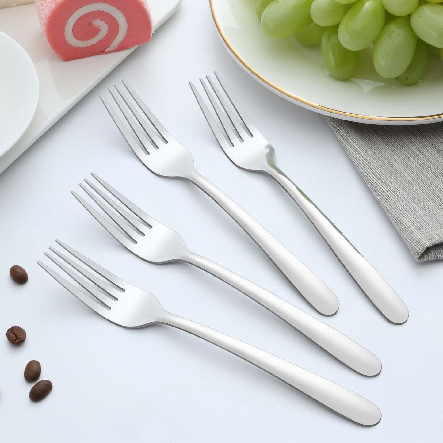 36 Piece Salad Forks, 7 Inch Small Forks in Stainless Steel mirror polished and Dishwasher Safe, Used For Tasting Cakes and Fruits