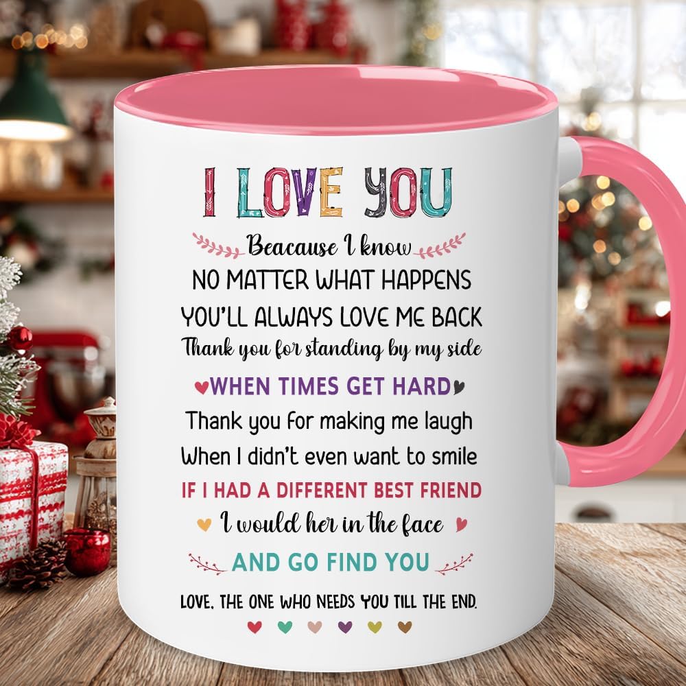 Personalized Bestie Cup - Christmas, Birthday Gifts For Best Friend, Bestie, Sister, BFF - Friendship Gifts For Women, Her, Women - Long Distance Cup - Birthday, Mothers Day Gift
