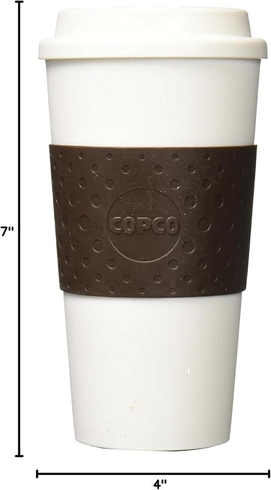 Copco Plastic Acadia Travel Mug, 16-Ounce, Brown