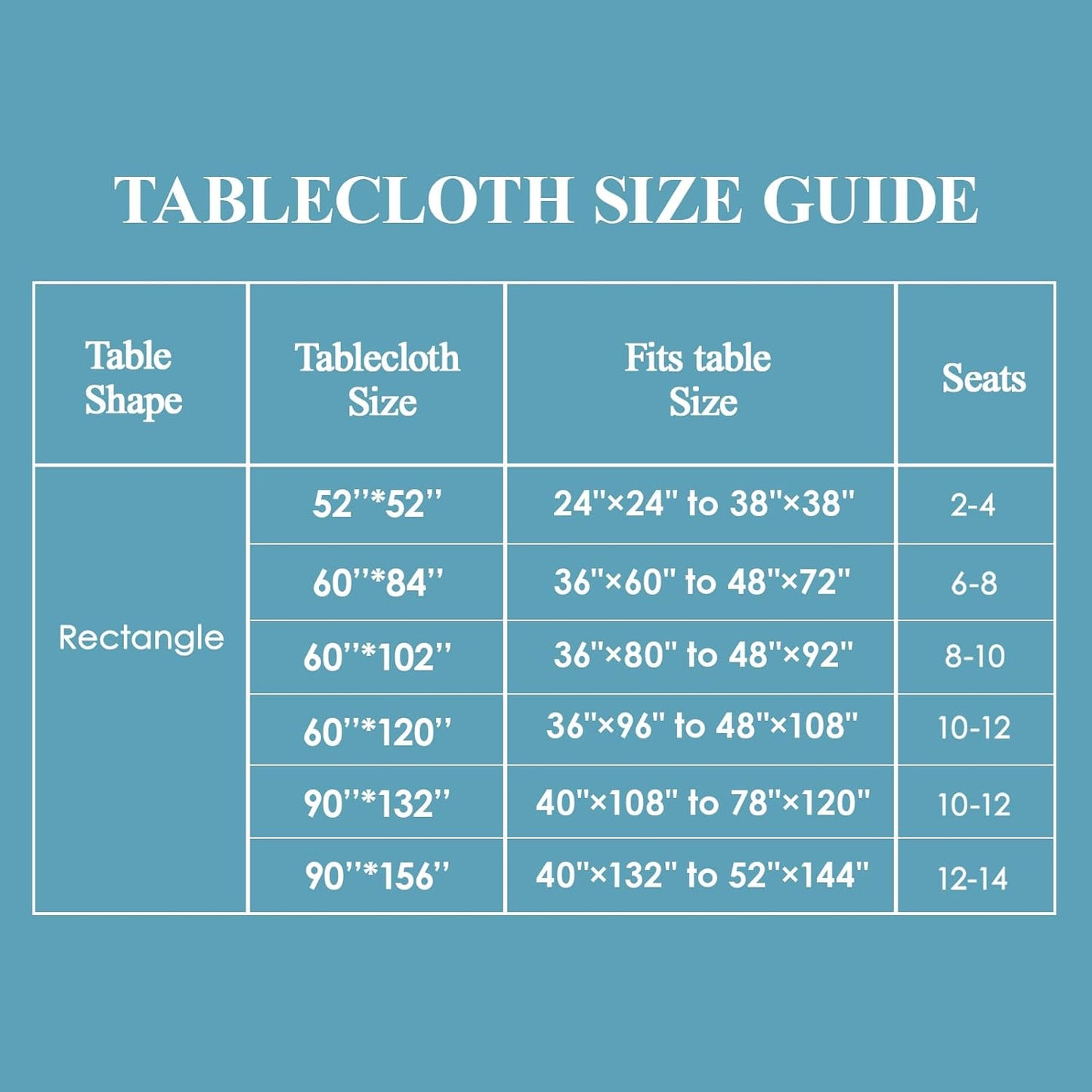 VidaFete Tablecloth 10 Pack 90 * 132inch Rectangle Table Cloth Polyester, Stain Wrinkle Resistant Polyester Dining Table Cover for Kitchen Dinning Party Wedding Rectangular Tabletop Buffet Decoration