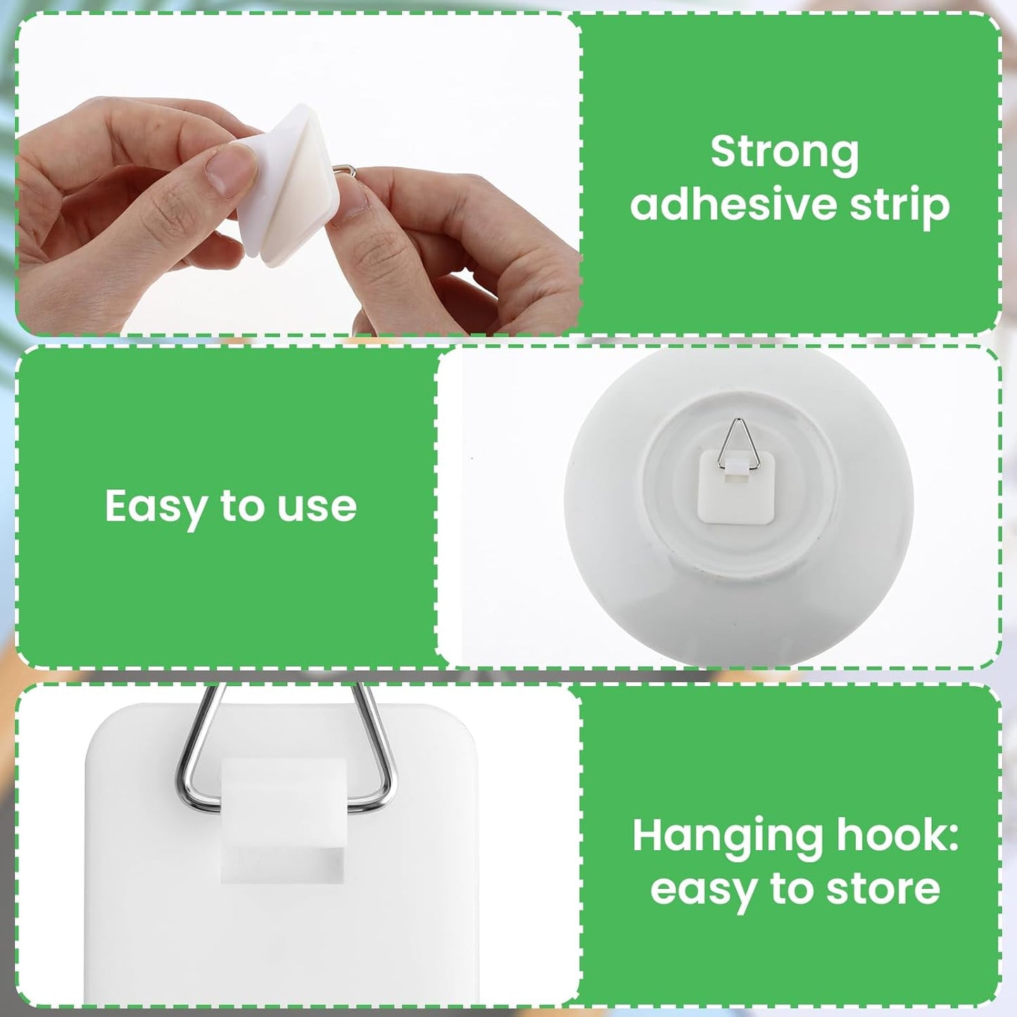 15Pcs Invisible Adhesive Plate Hangers, 1.26 Inches Vertical Plate Holders Hooks for The Wall Display, Decorative Plates Art, Picture Hanging