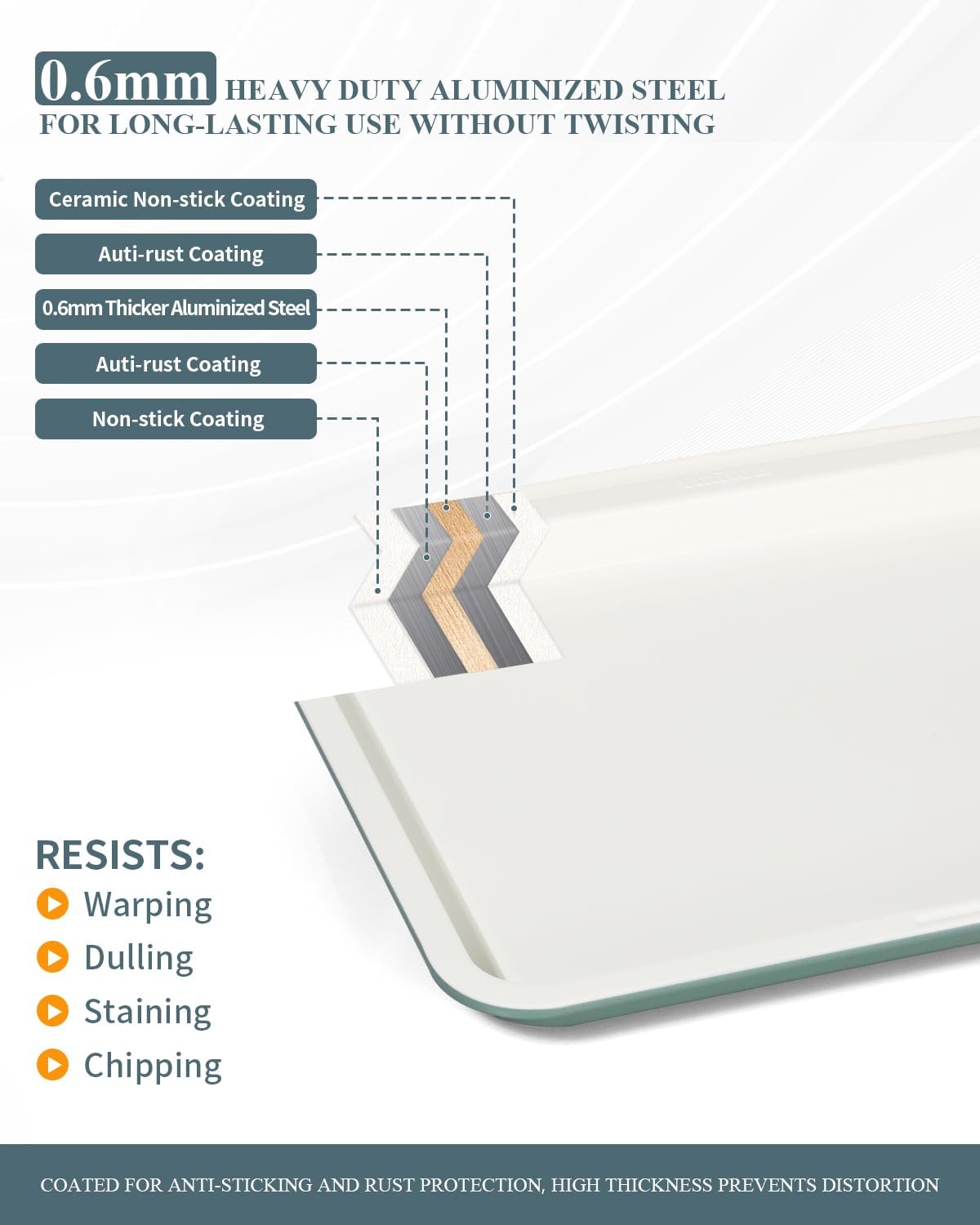 Ceramic Nonstick Baking Pans Set, Non Toxic 30 PCS Stackable Bakeware Sets, 550°F Oven Safe Baking Sheet & Pans, Warp-Free, Dishwasher Safe, PTFE/PFOA/PFOS-Free (Green)