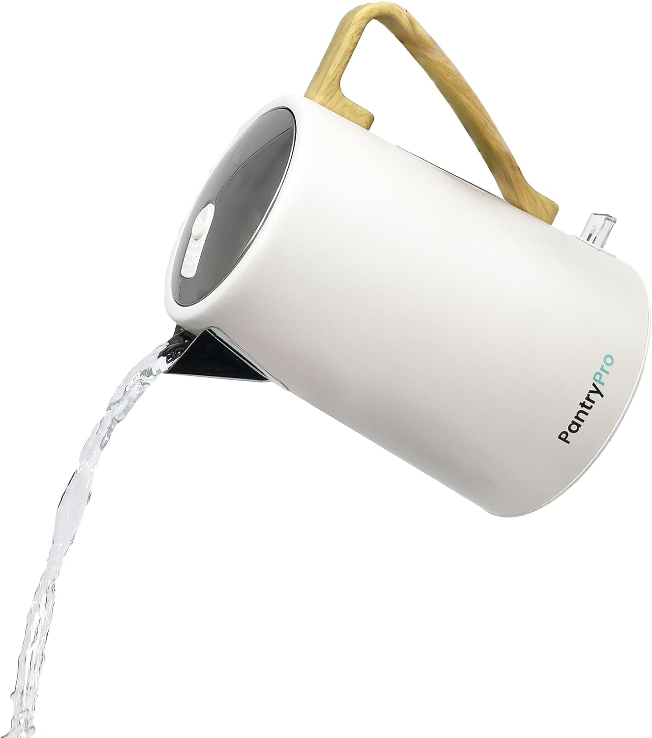 1.7L 1500W Wide Mouth Electric Kettle - Stainless Steel Interior - Rapid-Boil - Auto Shut-Off, Boil-Dry Protection, Cool-Touch, LED Indicator - White by The Display Guys