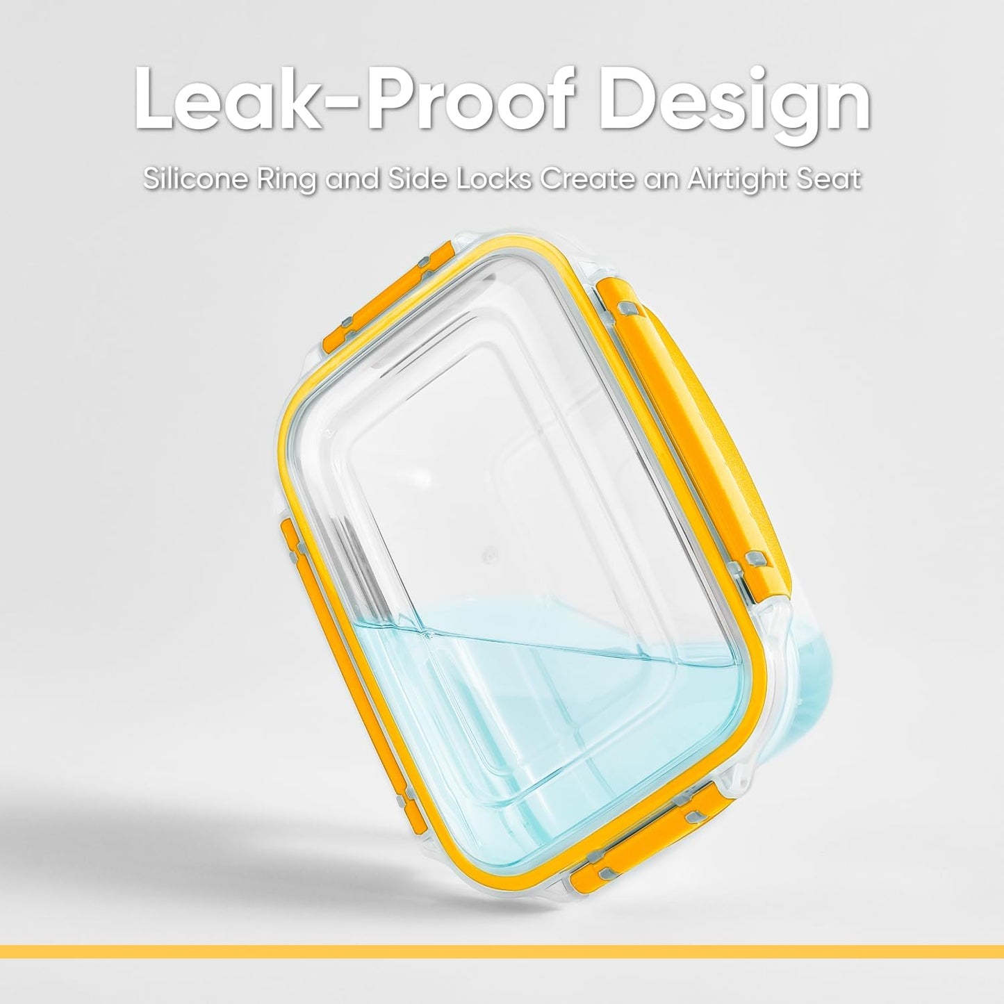 Superio Brand Food Storage Container, 27 oz, Yellow