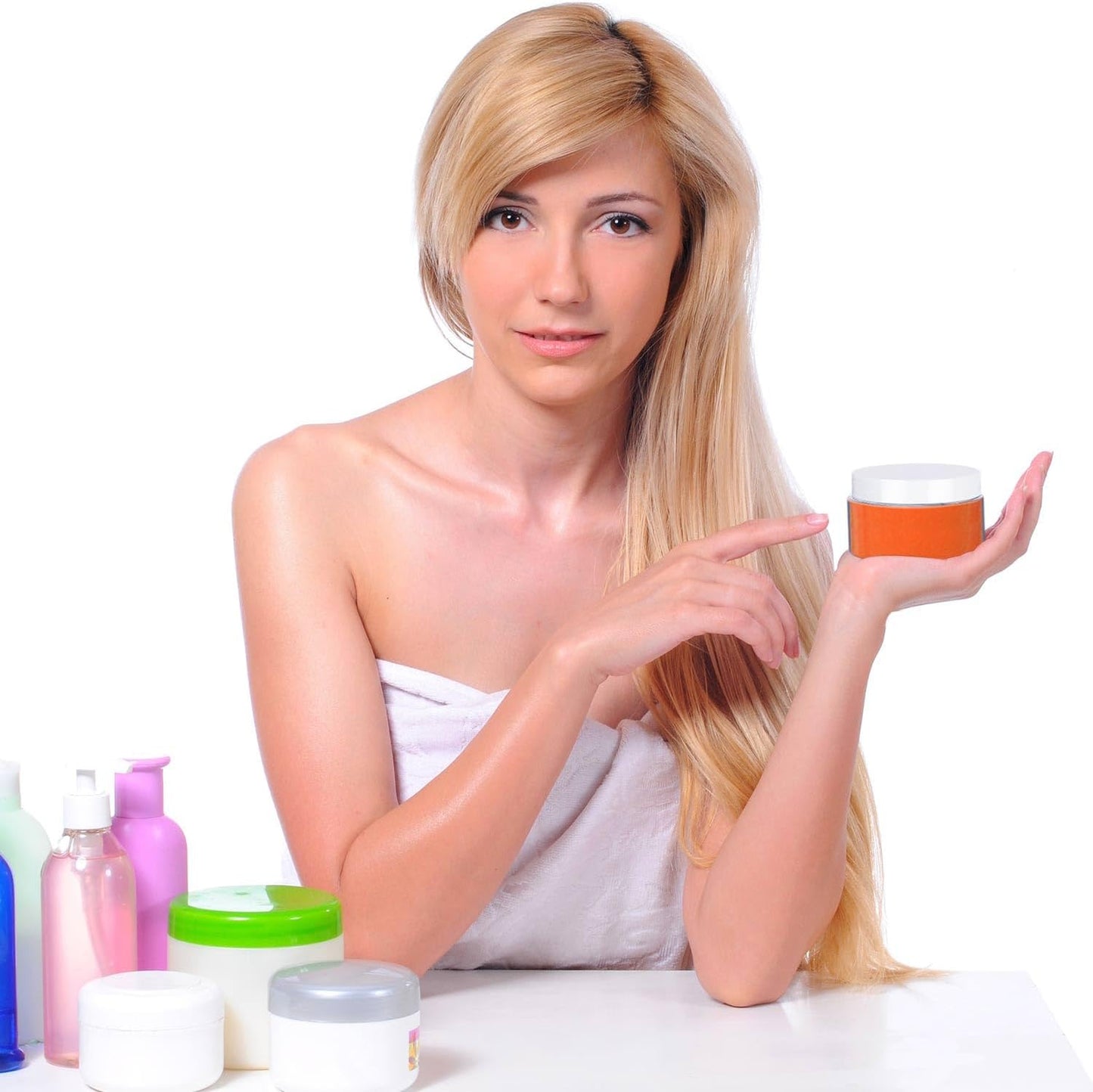 6 Pack 4 oz Plastic Pot Jars Round Clear Leak Proof Plastic Cosmetic Container Jars with White Lids for Travel Storage Make Up, Eye Shadow, Nails, Powder, Paint, Jewelry(4 oz)