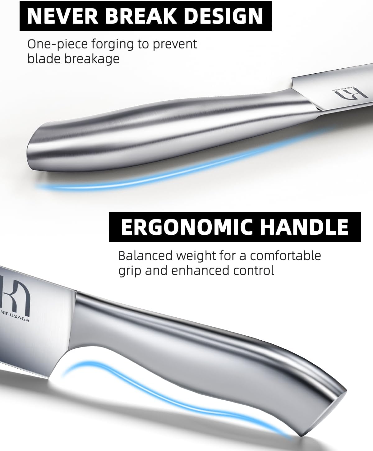 Kitchen Knife Block Set, Enduring Sharpness Premium Knife Set with Block, 14 Pcs Japanese High Carbon Stainless Steel Knives Set for Kitchen, Chef Knife Set with Block and Built in Sharpener