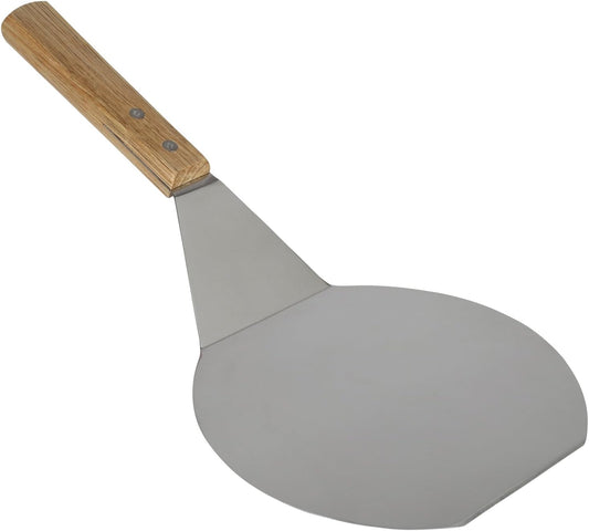 Extra-Large Stainless Steel Wide Spatula Turner Strong Wooden Handle - Dishwasher Safe Kitchen Utensil - Heavy Duty Oversized Metal Lifter Grilling, Cooking, Baking Cake & Cookies pancake spatula
