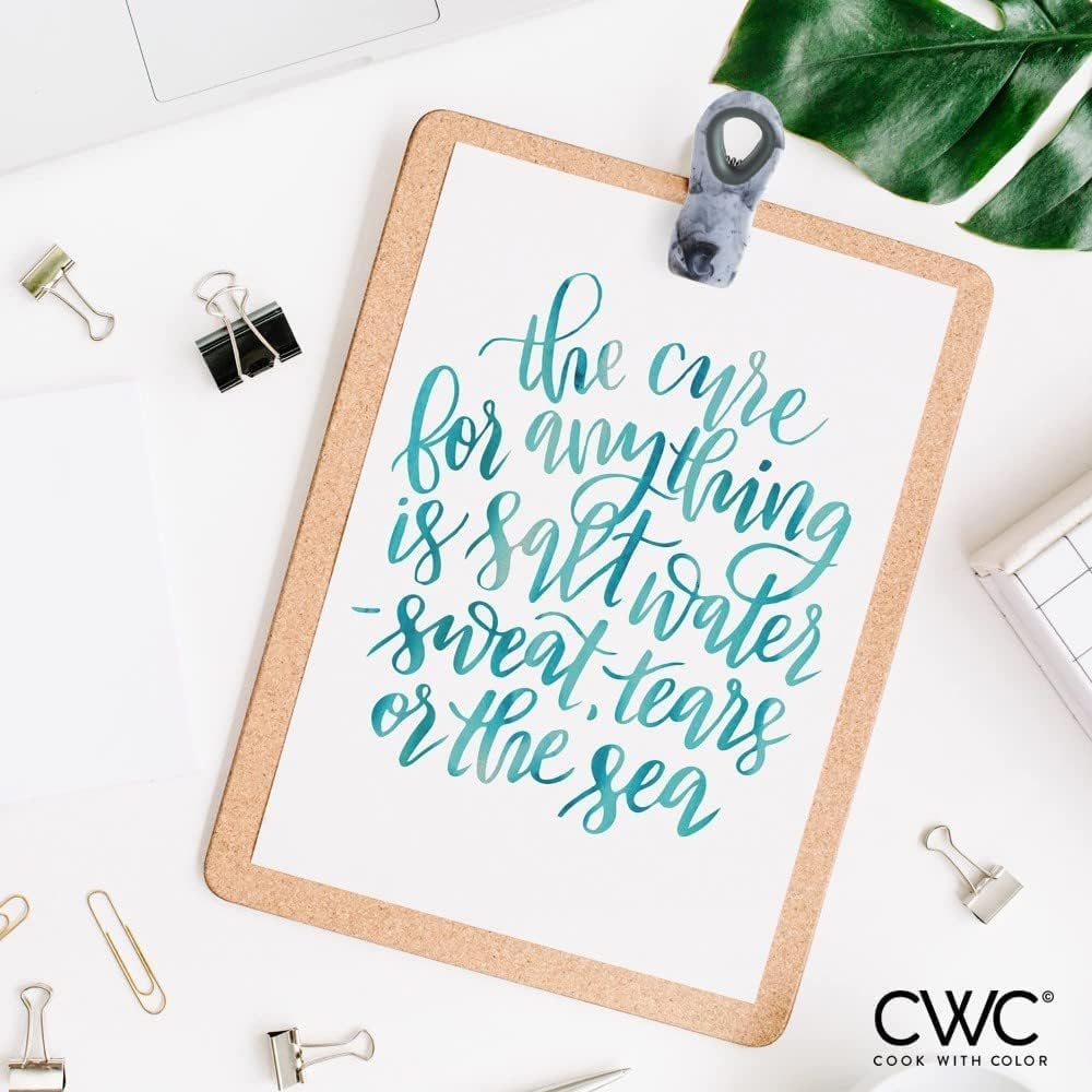 COOK WITH COLOR Bag Clips with Magnet- Food Clips, Chip Clips, Bag Clips for Food Storage with Airtight Seal Grip for Bread Bags, Snack Bags and Food Bags (Green Ombre, Pack of 20)