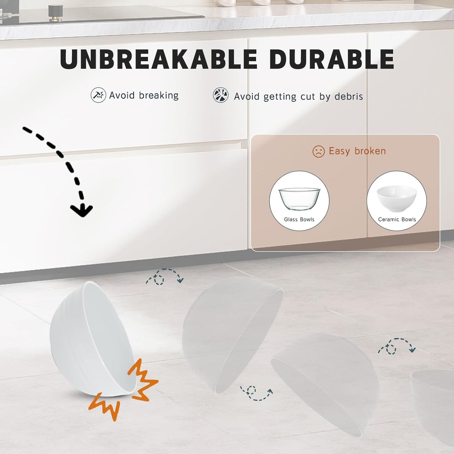 Kitchen Wheat Straw Dinnerware Sets (33pcs) Attached cleaning brush,Service For 8,Plastic Plates and Bowls Sets,Unbreakable Dinnerware,Lightweight Plastic Plate Set (Black white)