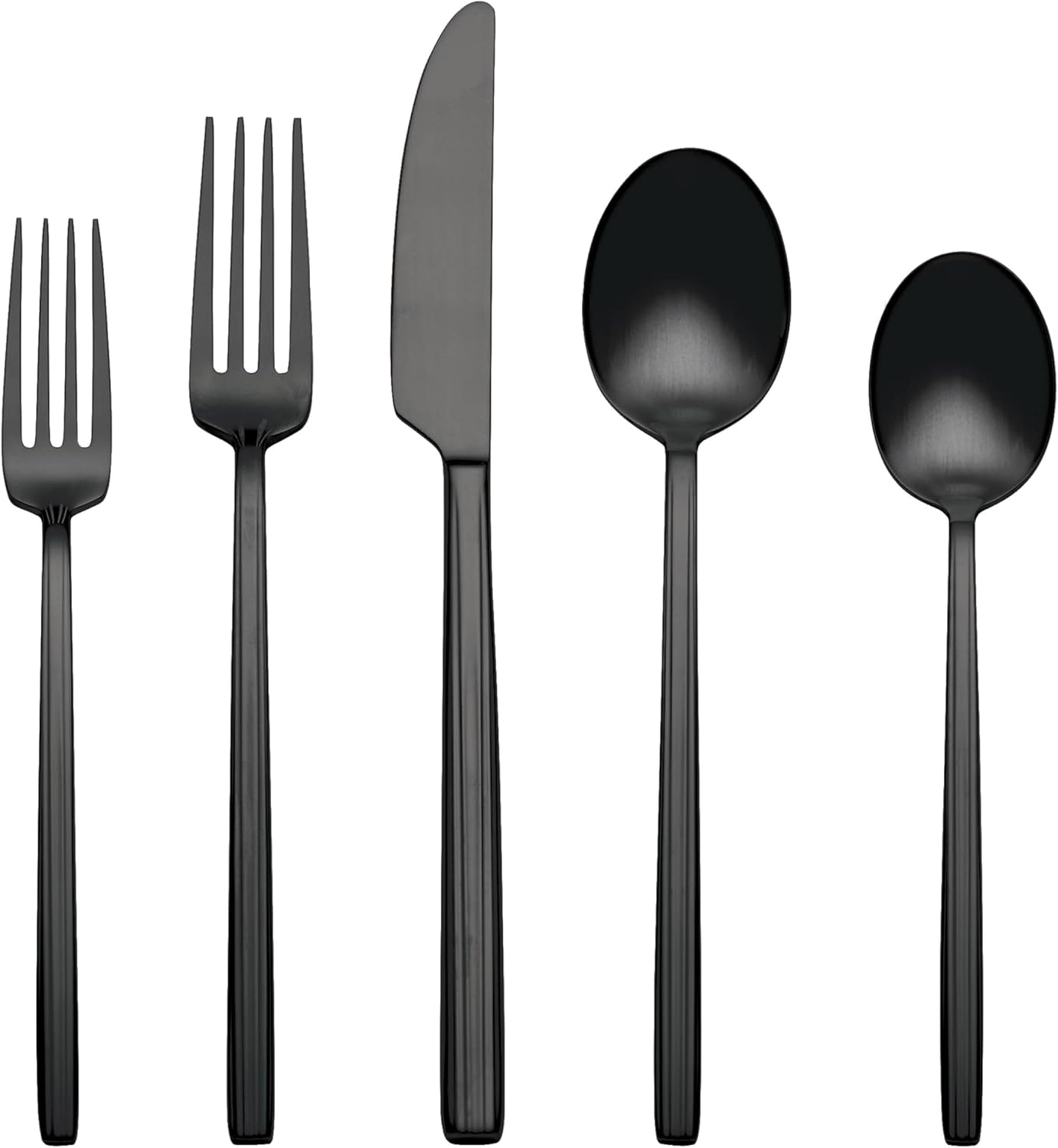 Oneida 896761 Dean Satin Black 20 Piece Flatware Set