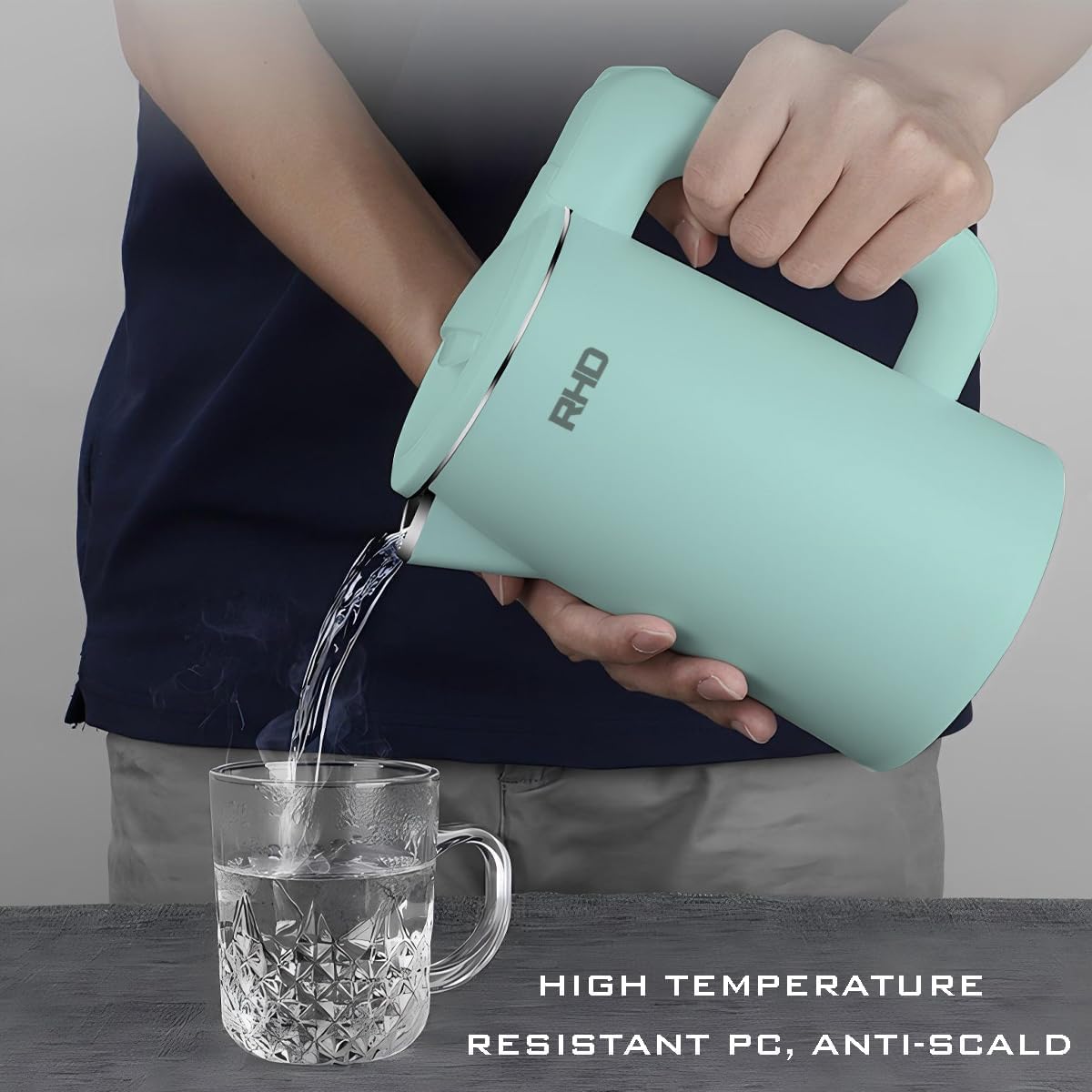 0.8L Small Electric Kettles for Boiling Water, Stainless Steel Mini Travel Kettle, 1000W Fast Boil Teapot, Boil-Dry Protection & Auto Shut-Off, Perfect For Traveling Cooking, Coffee, Tea, Eggs(Green)