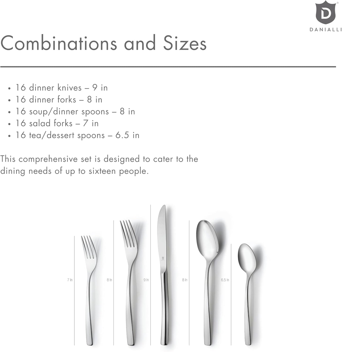 80 Piece Silverware Set For 16, 18 10 Stainless Steel Silverware Set, Modern Sleek Flatware Set Includes Knife/Fork/Spoon & Long Teaspoon/Salad Fork Mirror-Polished & Dishwasher Safe Cutlery