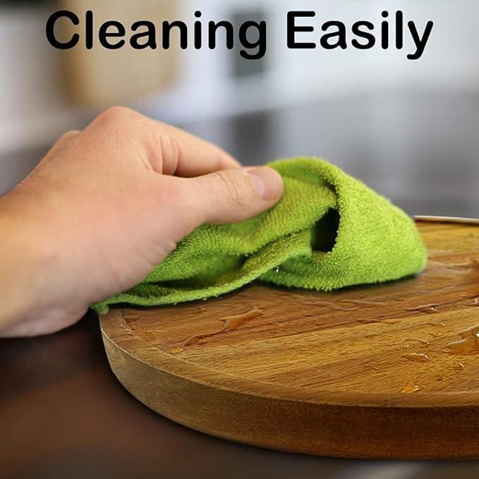 11" Acacia Wood Lazy Susan Organizer Kitchen Turntable for Cabinet Pantry Table Organization,2 Pack