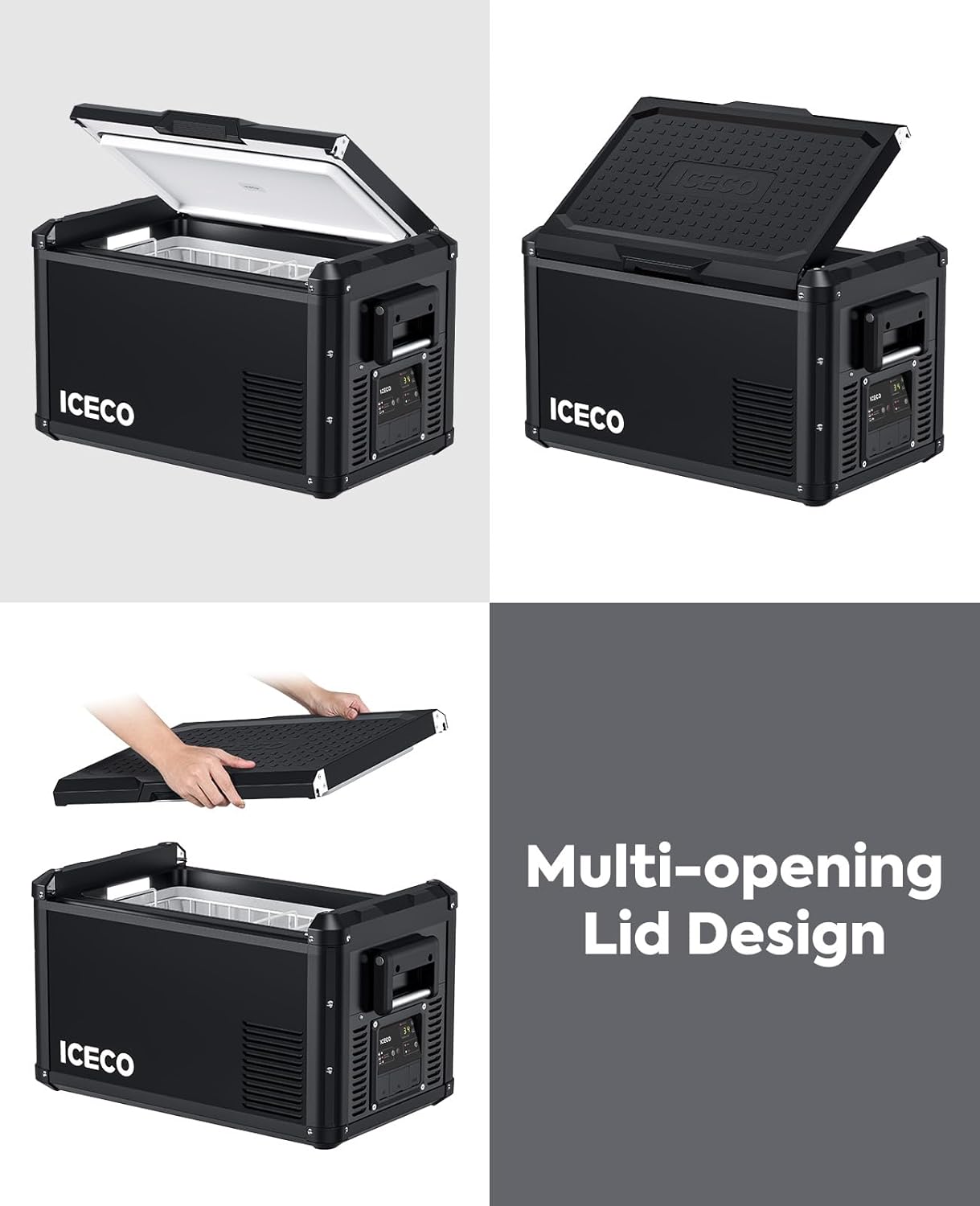 ICECO VL35 ProS 12V Refrigerator, 37 Qt Portable Freezer, Compact Metal Car Fridge Powered by SECOP, DC 12/24V, AC 110-240V, 0℉-50℉, Compressor Electric Cooler for Travel Camping Road Trip Truck