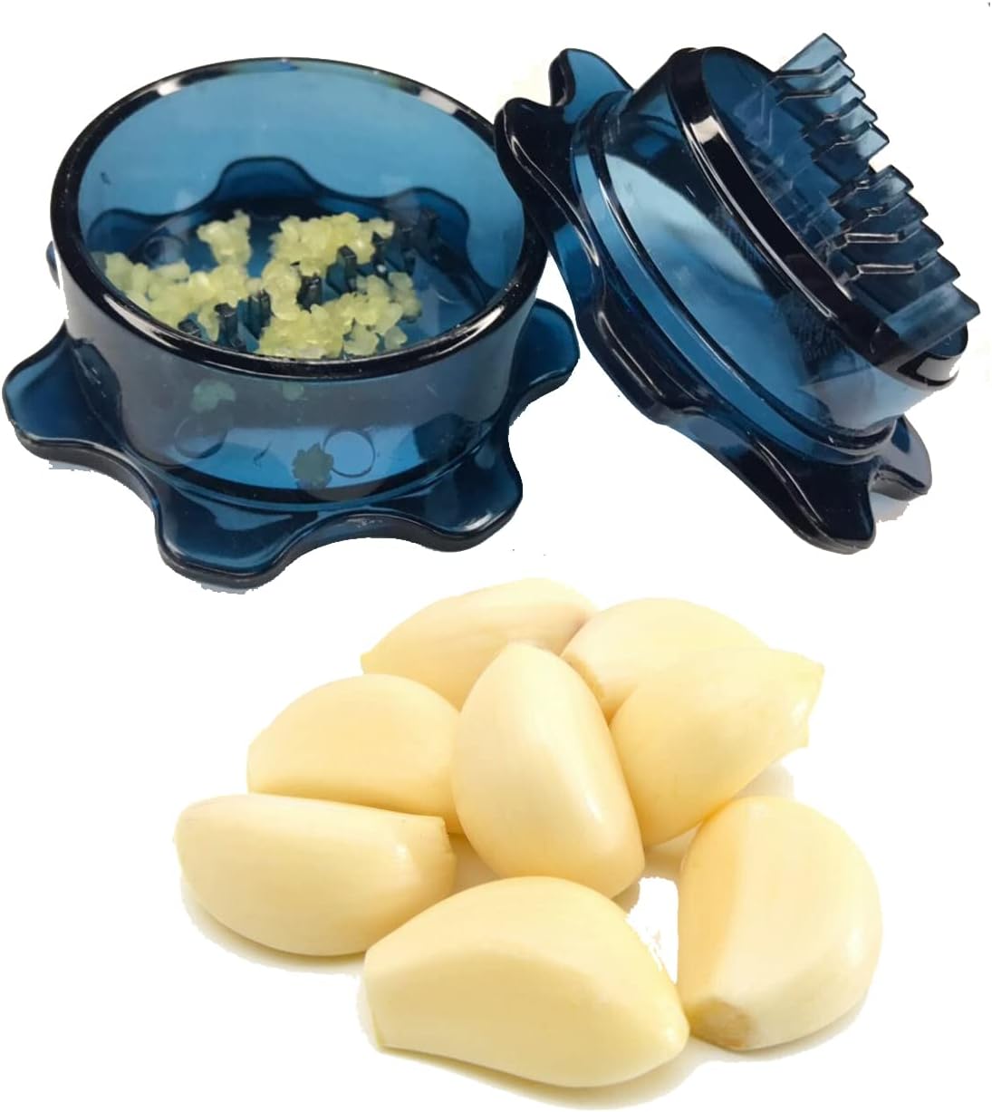 Angel’s Peel Lounge Grlic Mincer, Manual Garlic Press for Quick Meal Preparation - Kitchen Tools for Mincing Grlic, Ginger, Herbs, Nuts (Blue color)