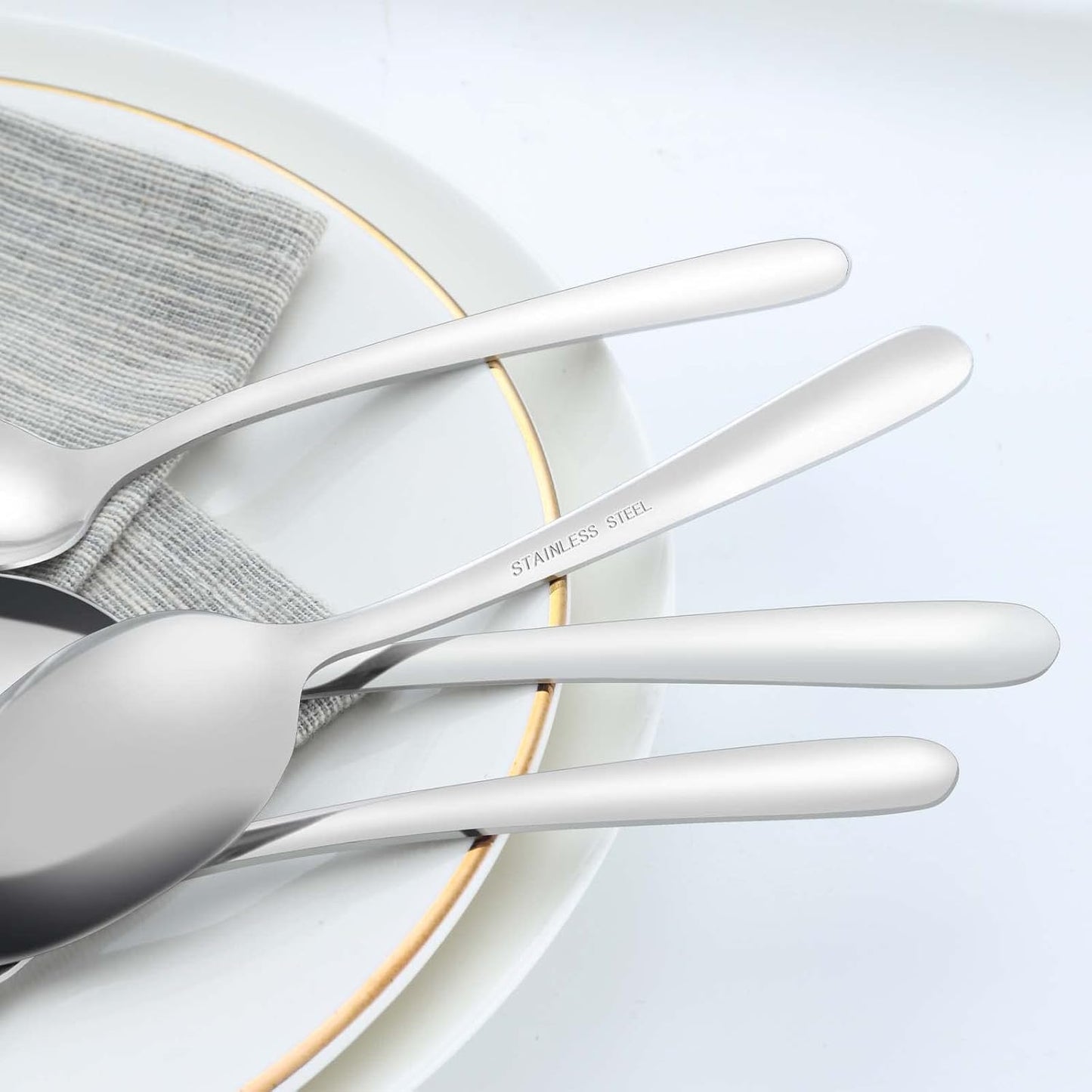 36 Pieces Teaspoons Set, 6.2 Inches Stainless Steel Teaspoons Silverware, Small Spoons, Mirror Polished & Dishwasher Safe, Tea Spoons Suitable for Home, Kitchen and Restaurant