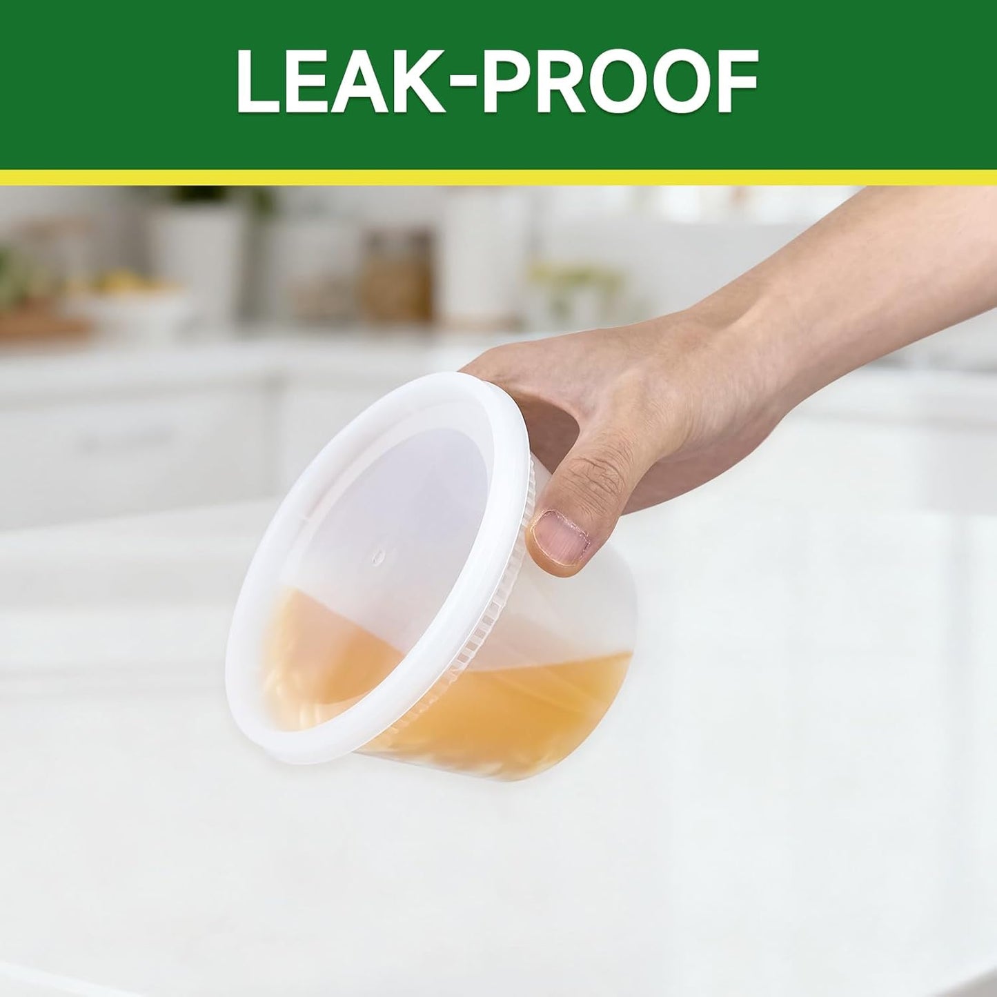 50 Set 16 oz Deli Containers with Lids, Leak-Proof BPA Free Plastic Take Out Bowls, Food Storage Containers for Takeout Meal Prep Storage, Freezer, Microwave & Dishwasher Safe