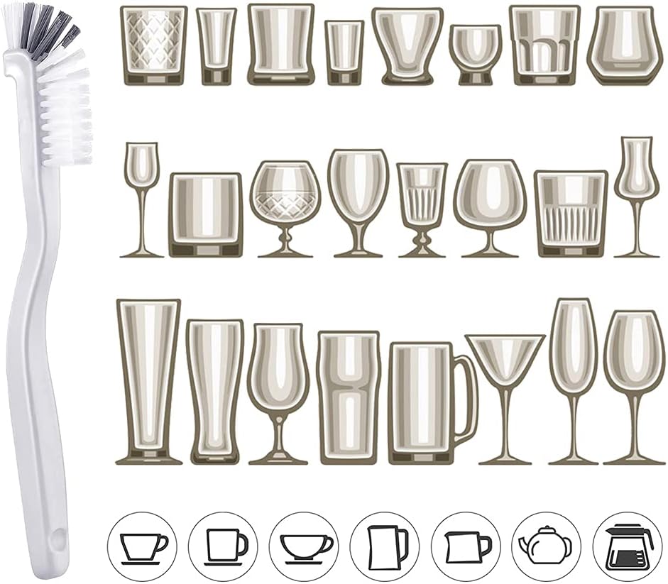 ELANE 10 Pcs Dish Scrub Brush Small Scrub Brushes for Cleaning,Kitchen Scrub Brush for Dishes,Corner Scrub Brush