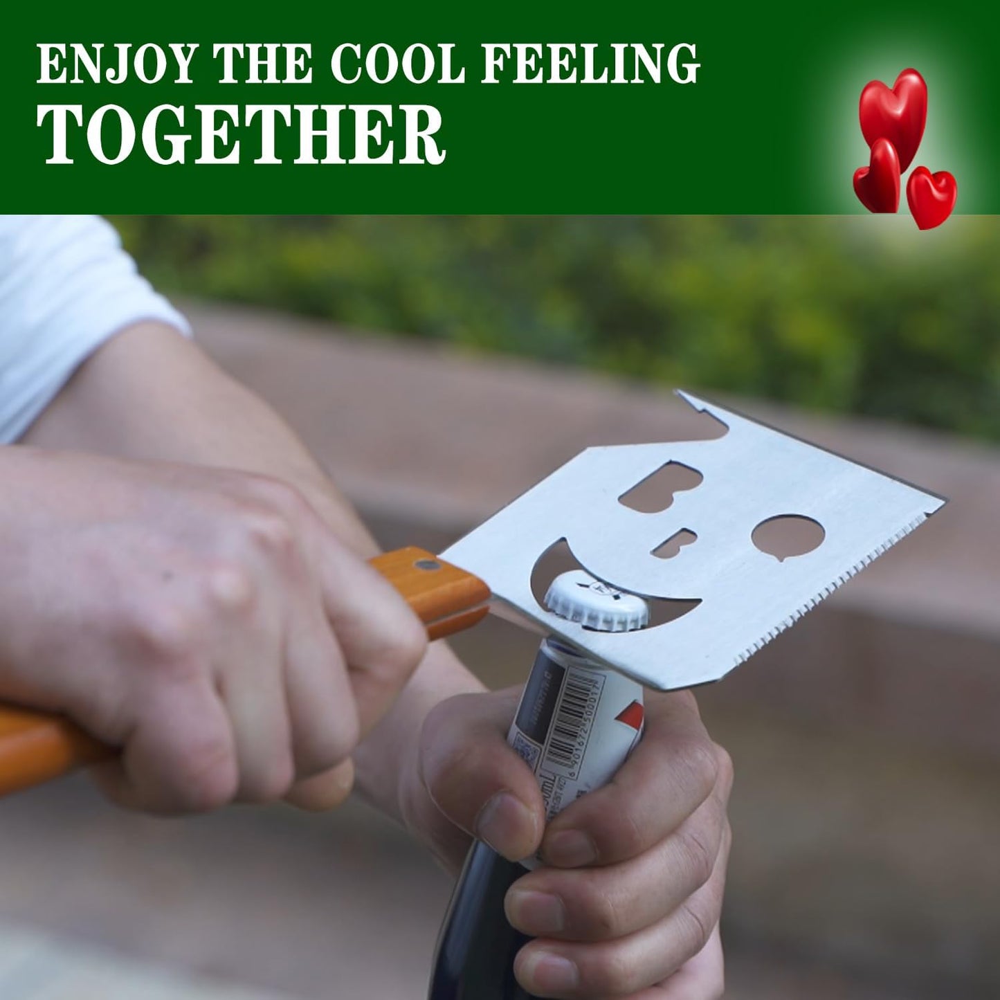 BBQ Gift for Men Dad Husband, Fathers Day Birthday Gifts, 7 in 1 Grill Spatula, Fun BBQ Accessories, Funny Grill Spatula for Outdoor Cooking, Outdoor Cooking Camping Multifunctional Tool