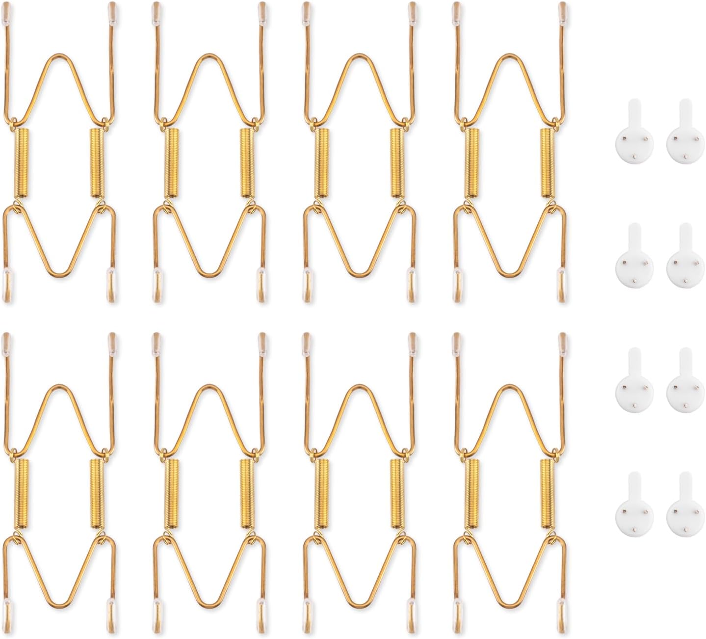 Bilillo 8 Pack Plate Hangers for The Wall, Suitable for 4-5 inch Art Plate, Stainless Steel Invisible Heavy Duty Wire Plate Holder with Wall Hooks, Plate Hangers for Displaying Plates, Platter, Dish