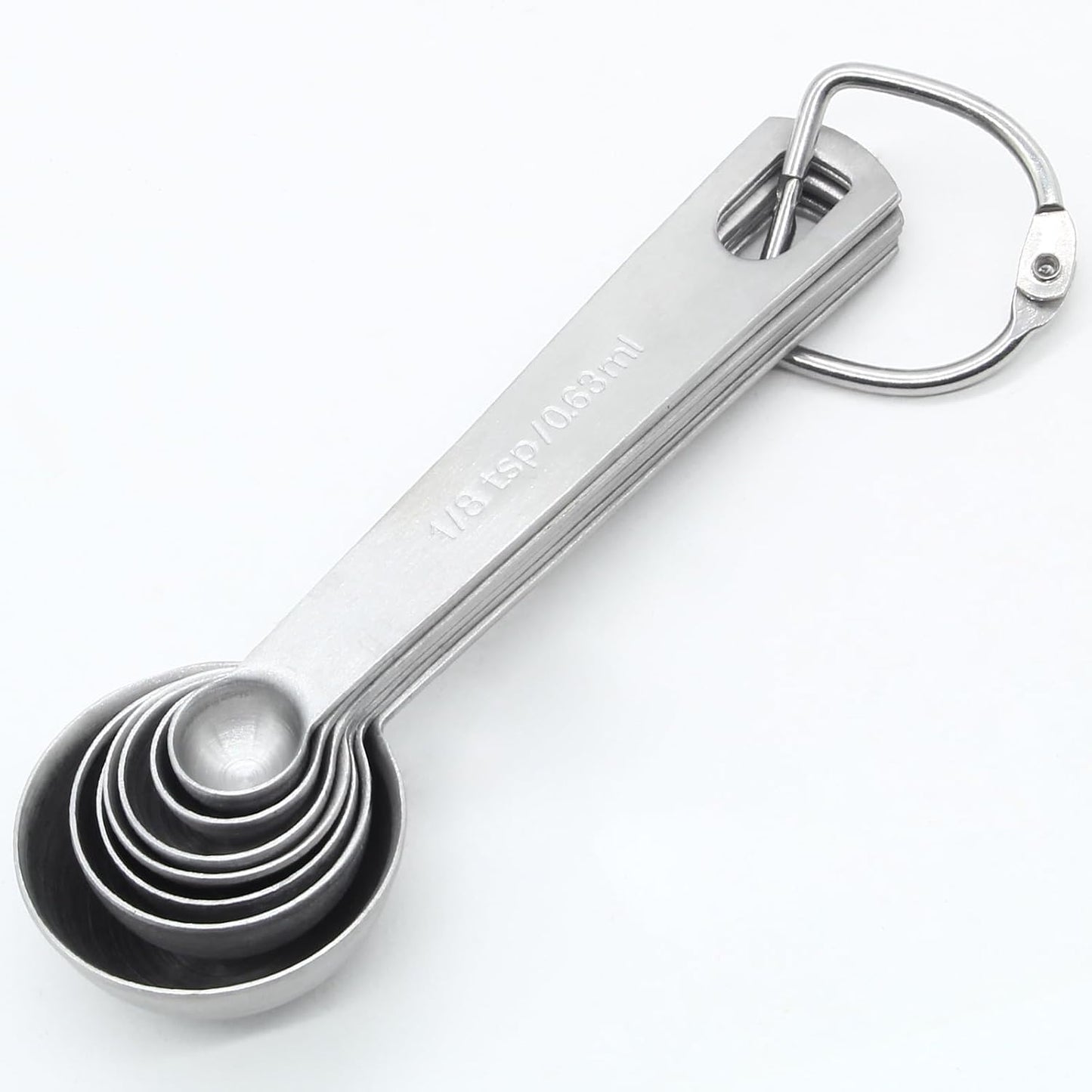 Luomorgo 7 Pcs/Set Measuring Spoons Set, Stainless Steel Measuring Spoons & Tablespoons, 1/8 tsp, 1/4 tsp, 1/2 tsp, 3/4 tsp, 1 tsp, 1/2 tbsp, 1 tbsp for Measuring Dry and Liquid Ingredients