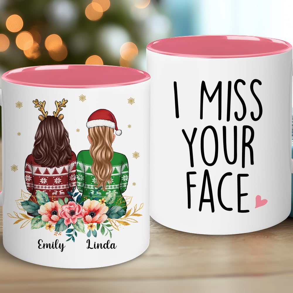 Personalized Bestie Mug - Christmas, Birthday Gifts For Best Friend, Bestie, Sister, BFF, Her - Friendship Gifts For Women - Long Distance Gift - Birthday, Christmas, Thinking Of You Gift