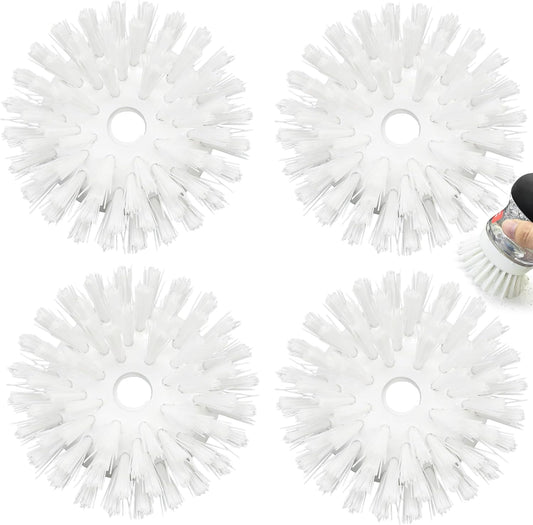 Palm Brush Refills for OXO Soap Dispensing Dish Brush - 4 Pack Cleaning Replacement Brush Head for OXO Palm Brush(White)