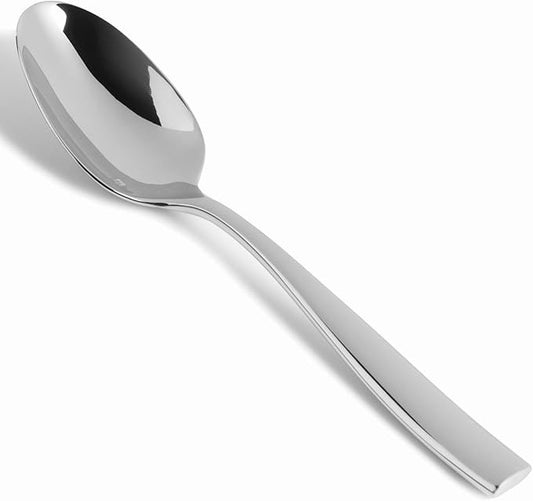 Fortessa Lucca 18/10 Stainless Steel Flatware Serving Spoon, 9.7-Inch