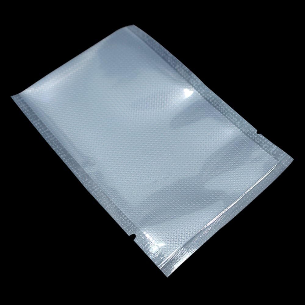 100 Pack 2.7x3.9 inch (usable 2.4x3.3 inch) Small Vacuum Sealer Bags for Food Storage Heat Sealable Packet Open Top Clear Plastic Flat Pouches Bulk Food Packaging Bags with Tear Notches