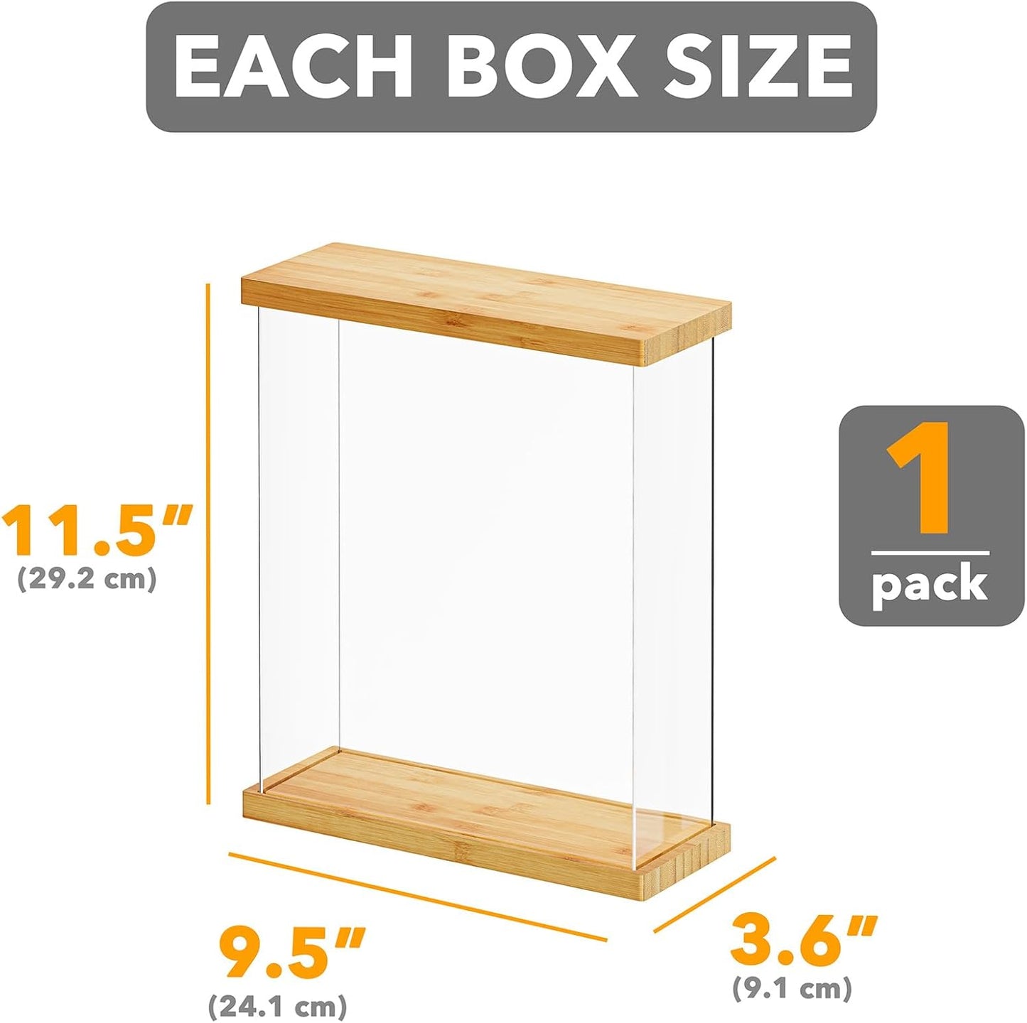 SpaceAid Bamboo Food Storage Container - Airtight Cereal Containers with Lids, Kitchen Cereal Canisters Pantry Organizers and Storage for Rice, Flour, Coffee, Snack, Medium 1 Pack