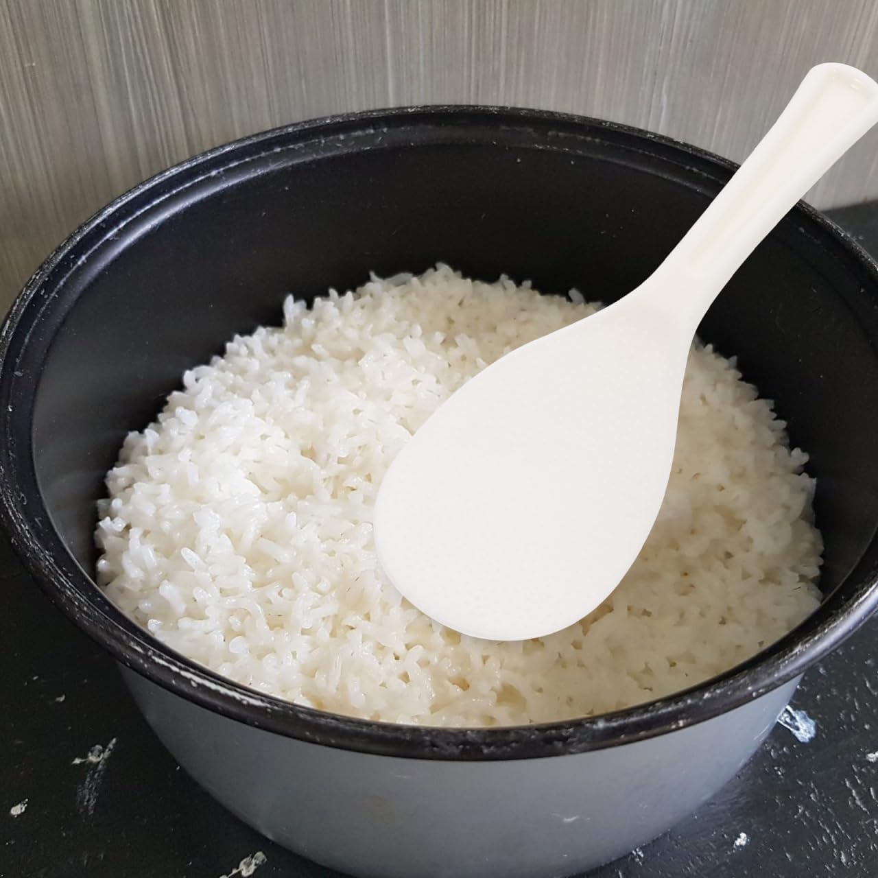 PRETYZOOM Rice Paddle Soup Spoon Reusable Rice Spoon Kitchen Rice Paddle Safe Rice Scooper Easy Storage for Family