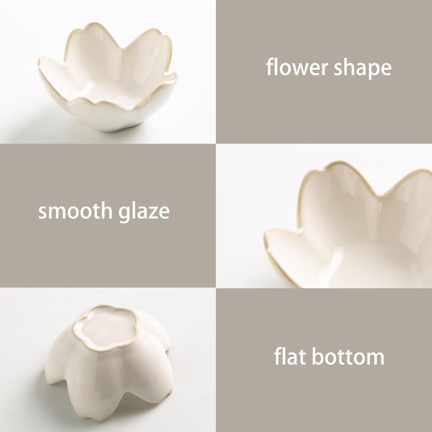 Flower Ring Holder Dish, Ceramic Jewelry Tray Dish, Small Trinket Dish, Jewelry Plate Bowl, Cute Jewlery Ring Holder Dish, Aesthetic Room Decor, Christmas Birthday Gifts for Women, 1 pack (white)