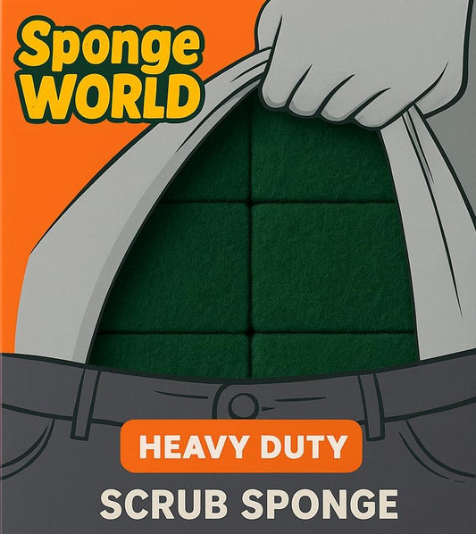 Dish Sponge, Non Scratch Sponges, Heavy Duty Scrub Sponge 24 Pack, Kitchen Scrub Sponges, 2.8x4 inch, Pads for Dishes, for Use Everyday for Tough Messes dualsided SPONGE WORLD