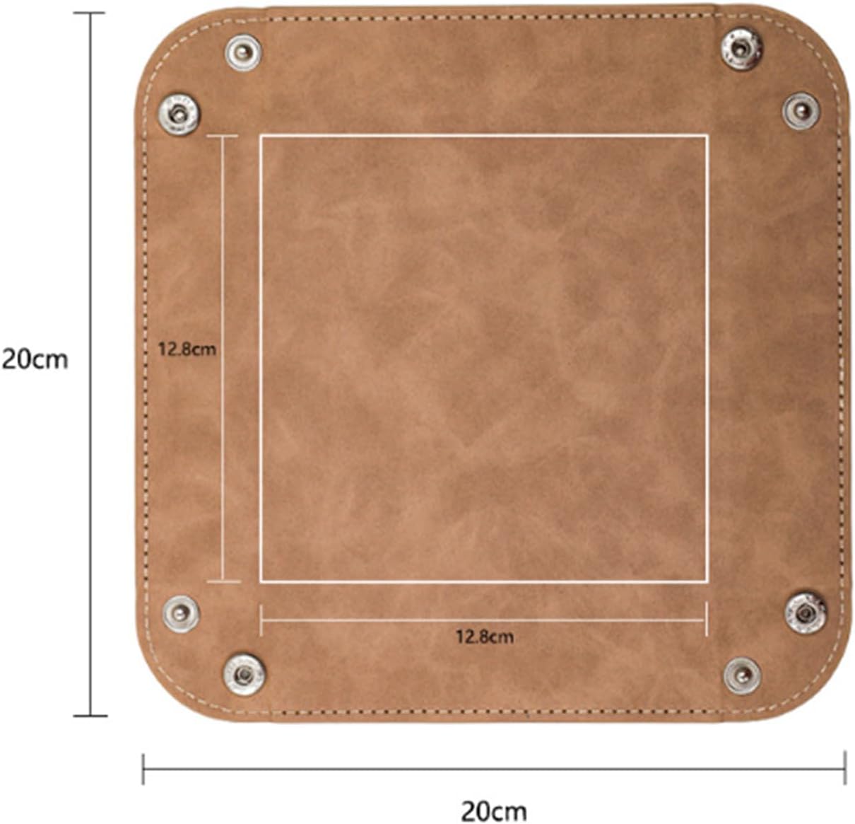 siduater Valet Tray Desktop Storage Organizer – Vegan Leather Catchall Bedside Vanity Tray Nightstand Caddy Holder for Remote Controller, Watch, Keys, Phone, Wallet, Coin, Jewelry, Stone Green