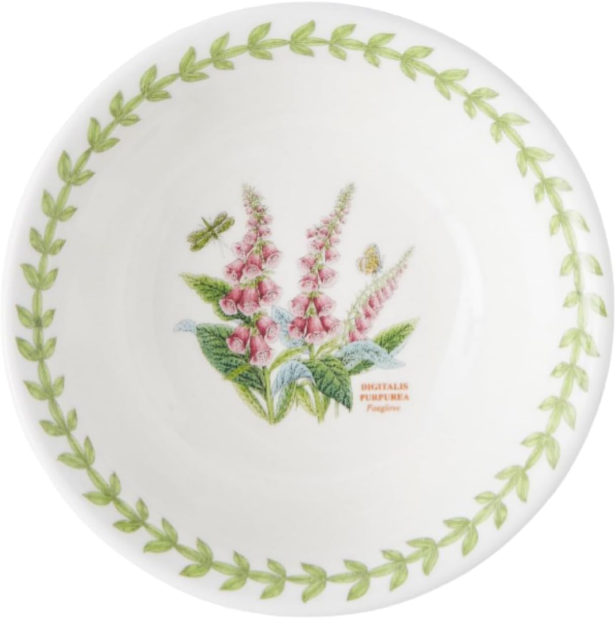 Portmerion Botanic Garden Meadow - 5" Round Mini Stacking Bowl (Set of 6) | Assorted Florals with Colorful Laurel Leaf Border| Earthenware | Microwave & Dishwasher Safe | Home & Restaurant Use