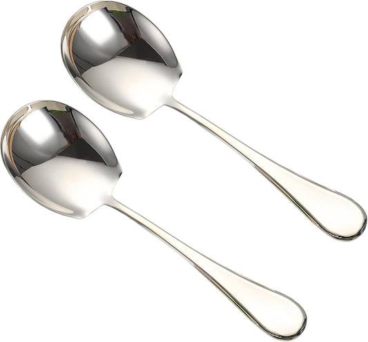 Small Serving Spoons,18/10 Stainless Steel Buffet & Banquet Style Serving Utensils (Set of 2)