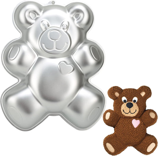 12.8-INCH Bear Cake Pan Mould Aluminum 3D Animal DIY Cake Baking Pan for Birthday, Anniversary, Party, Christmas