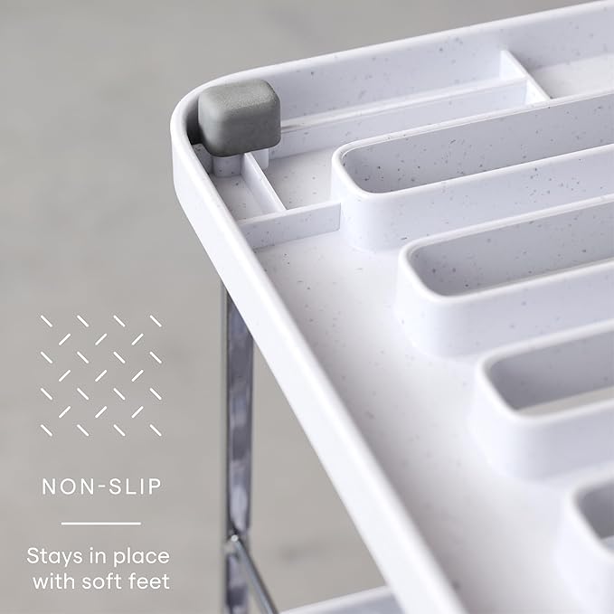 YouCopia UpSpace Cabinet Box Organizer, Adjustable Kitchen Pantry Shelf for Plastic Wrap and Foil Storage, Small Premium Edition