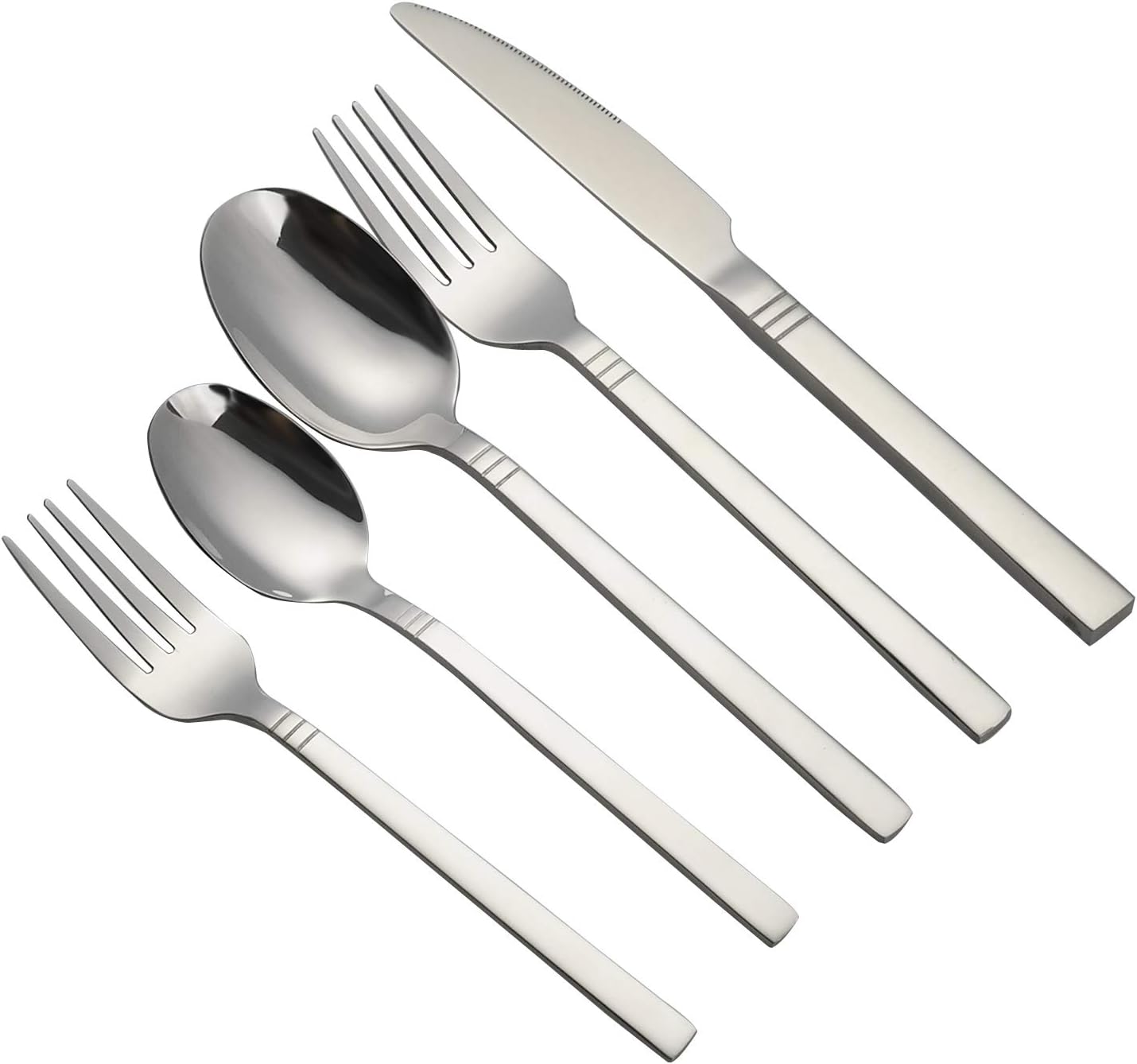 Morcte 30-Piece Stainless Steel Cutlery Flatware Set, Service for 6
