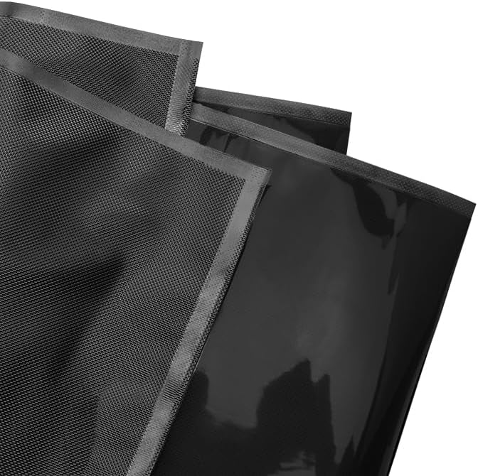 ArmorVac Vacuum Seal Bags 15x20 Inch All Black 100-Pack Precut 5mil Heavy Duty Vacuum Sealer Bags for Meat Food Herbs Sous Vide Freezer Safe Storage