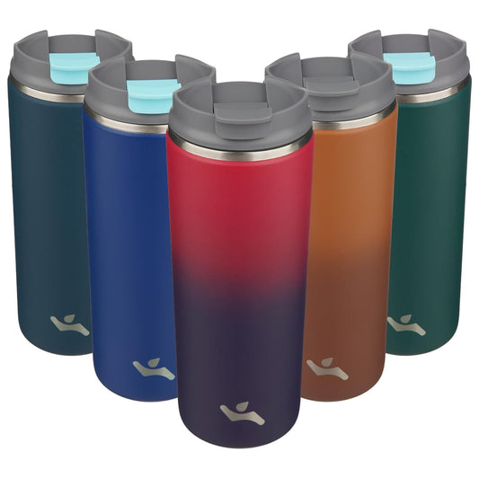 Tumbler with Lid, 16 oz Travel Coffee Mug Double Wall Vacuum Stainless Steel Thermal Metal Cup Insulated Water Bottle,Rosy Red