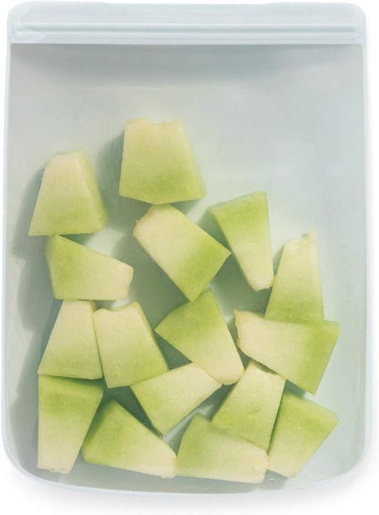W&P Porter Silicone Reusable Storage Bag, Sandwich (46oz Flat), Mint, Food Storage Container, Microwave and Dishwasher Safe, Easy Cleaning