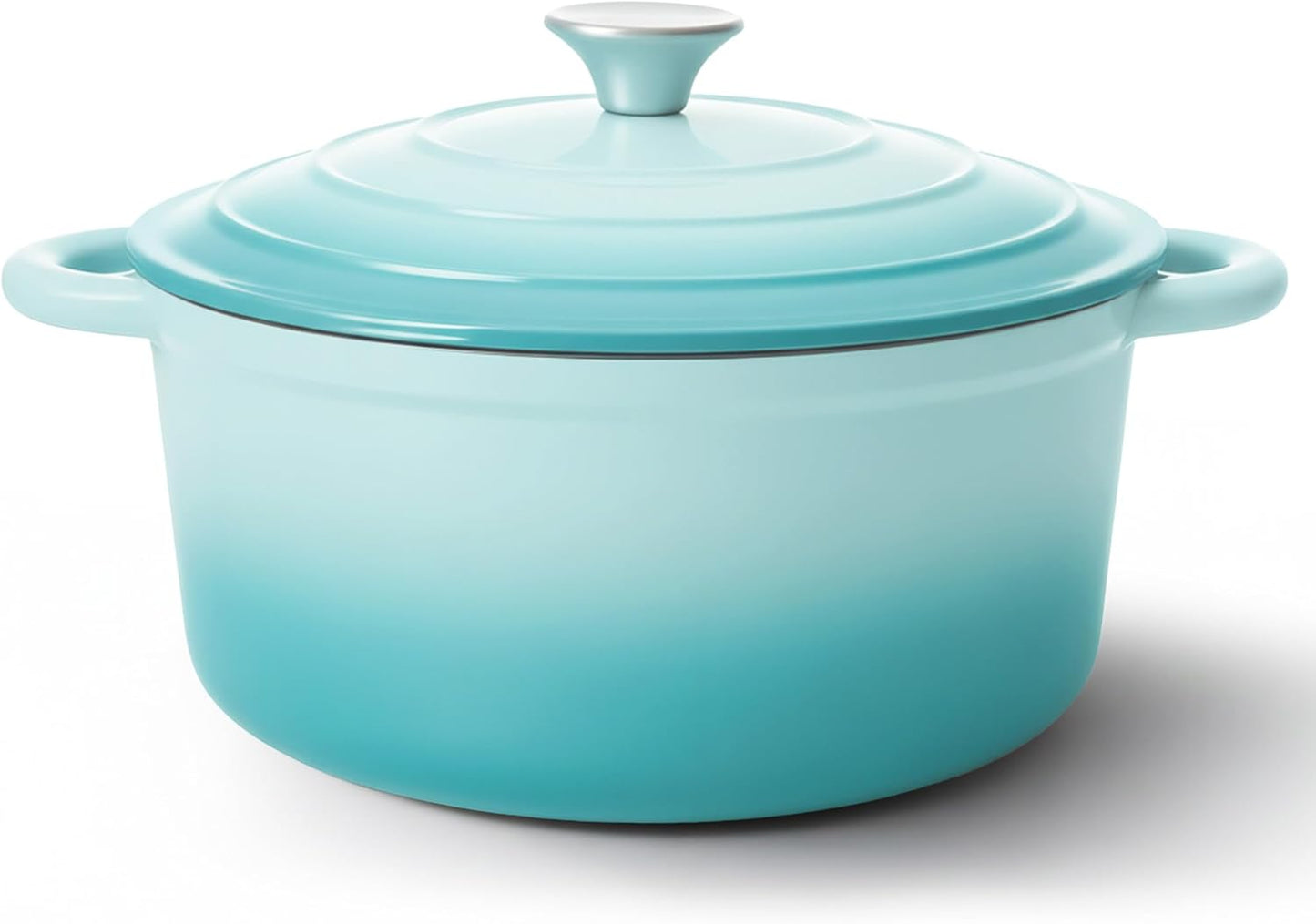 6 Quart Dutch Oven Pot with Lid, Non Stick Enameled Cast Iron Dutch Oven for Bread Baking, Heavy-Duty, Oven Safe Ceramic Cookware Up to 500°F for Baking, Braising, Stews, Roasting, Verdant