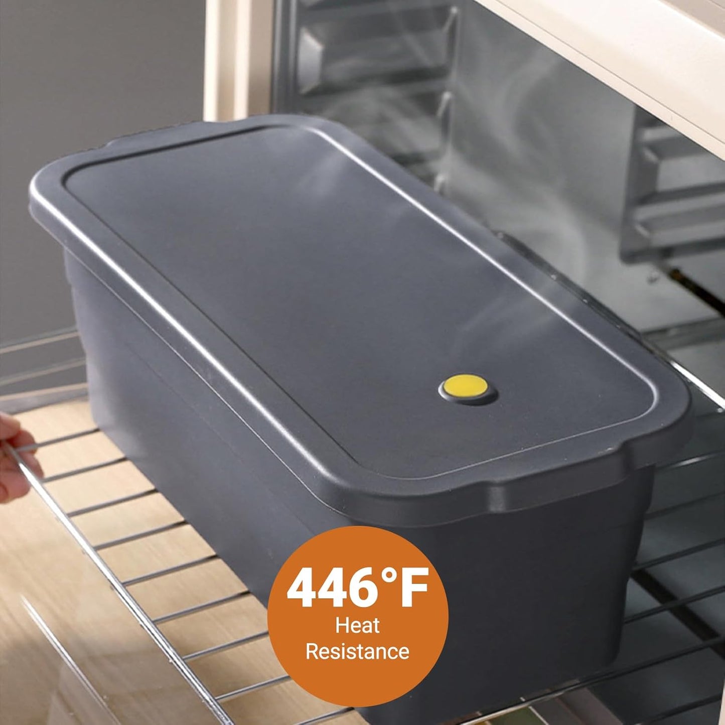 Bread Loaf Pan, New Upgrade Silicone Non-Stick Bakeware, Larger and Thicker, Foldable Bread Toast Box Mold with Lid, Baking Pans for Cakes, Brownies