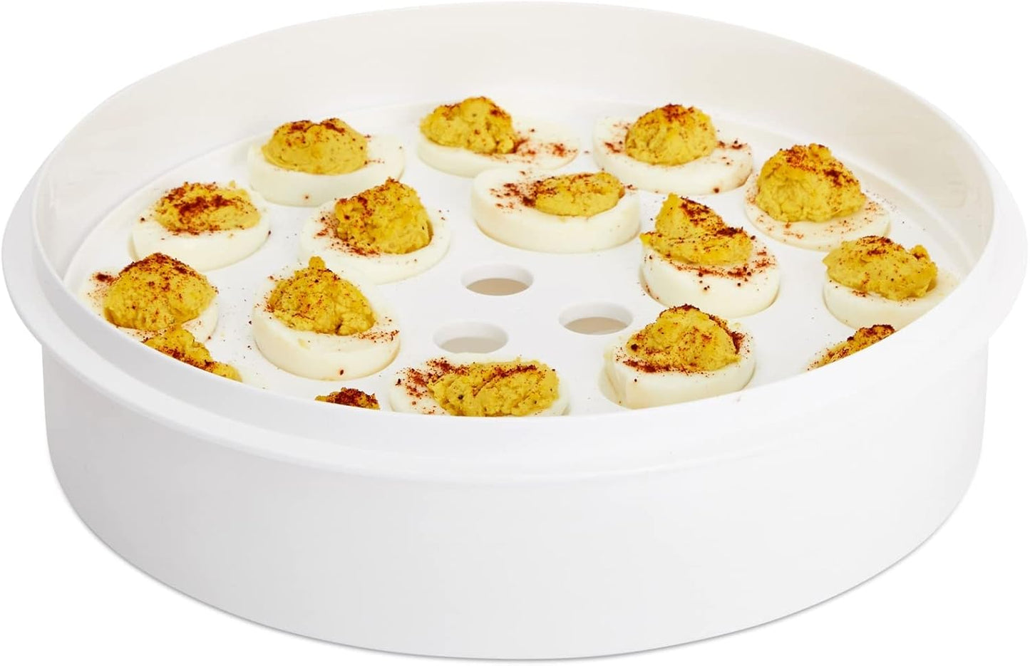 Juvale Pie Carrier with Lid & Handle - 12 x 4 in, White Round Plastic - Reusable Plastic Pie Container with Lid for Transport - Cake Carrier & Round Cake Holder