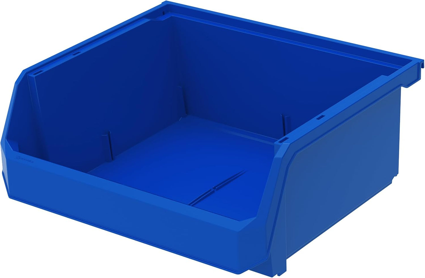 Plastic Containers for Organizing and Storage Bins for Closet, Kitchen, Office, Garage or Pantry Organization, Stackable Bins, Extra Large (14.8" x 16.5" x 7"), 4-Pack, Blue