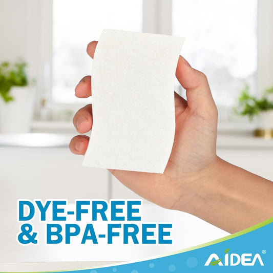 AIDEA Non-Scratch Scrub Sponge-24Count, Sponges Kitchen, Natural Sponge for Non-Stick Cookware, Cellulose Sponges for Dishes, Cleaning Power for Kitchen, Bathroom, Household